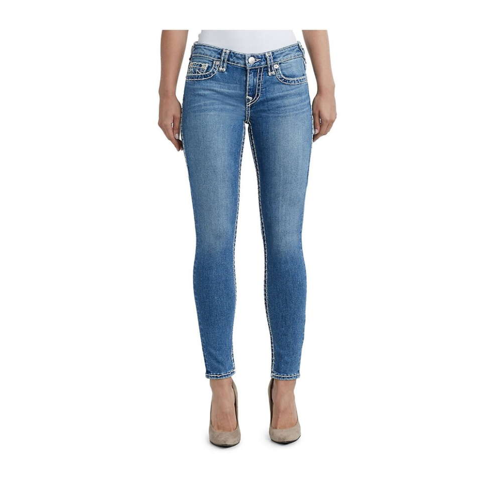 True Religion Women's Super T Stitching Skinny Fit Stretch Jeans in Size 31 - Picture 2 of 5
